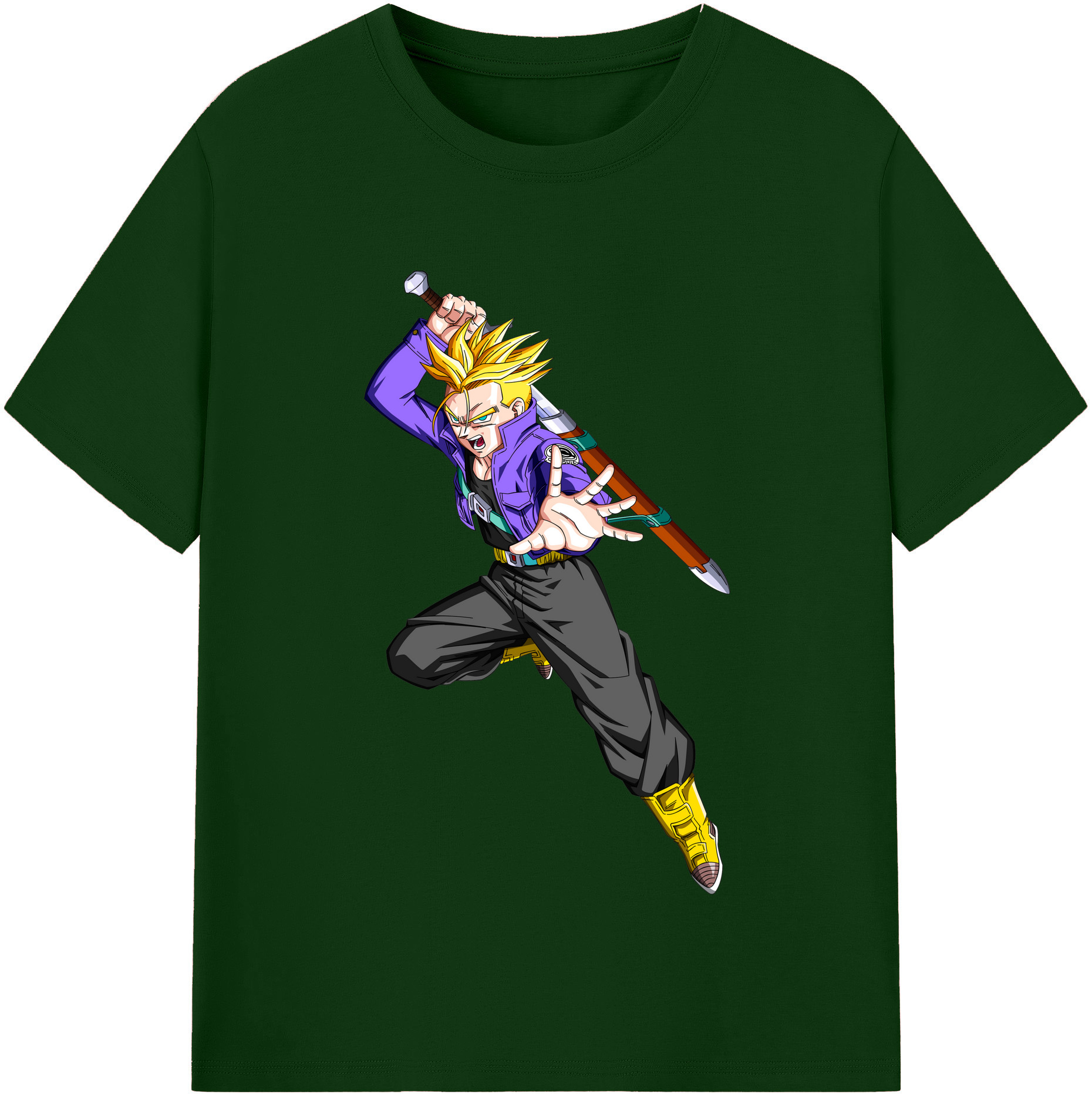 （画像用） ドラゴンボール トランクス（Torankusu）DRAGON BALL Trunks 綿100％半袖Tシャツ（フロントプリント）